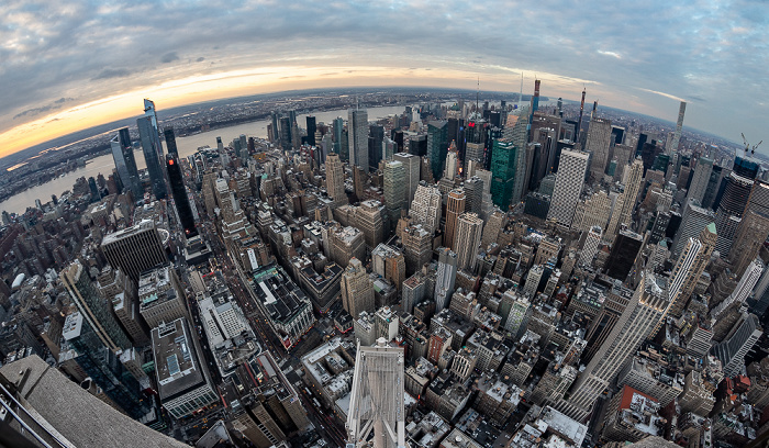 Blick vom Empire State Building: Manhattan, Hudson River, New Jersey New York City
