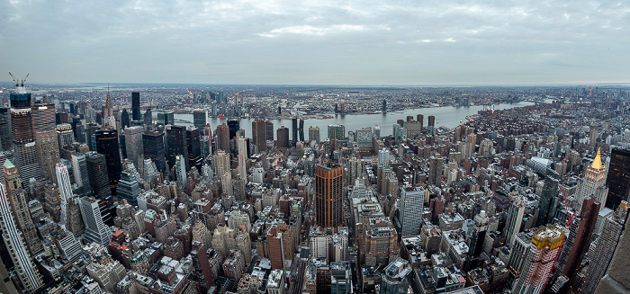 New York City Blick vom Empire State Building: Manhattan und East River Brooklyn Queens