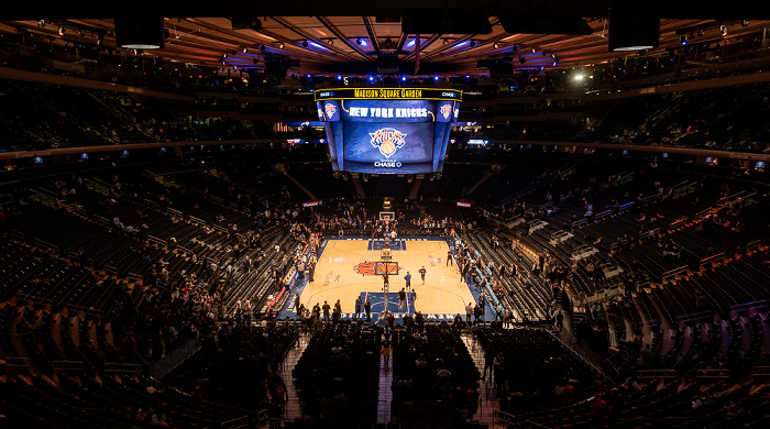 Madison Square Garden: Vor dem NBA-Spiel New York Knicks - Dallas Mavericks New York City
