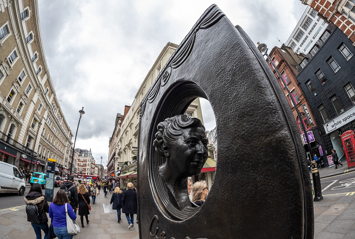 London Covent Garden: Great Newport Street - Agatha Christie Memorial