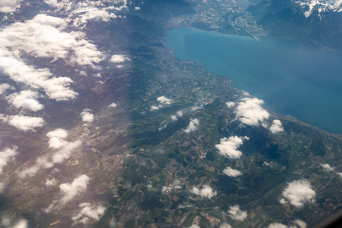 Kanton Waadt Genfer See 2019-05-16 Flug DLH1892 München Franz Josef Strauß (MUC/EDDM) - Bilbao (BIO/LEBB) Rhone Luftbild aerial photo