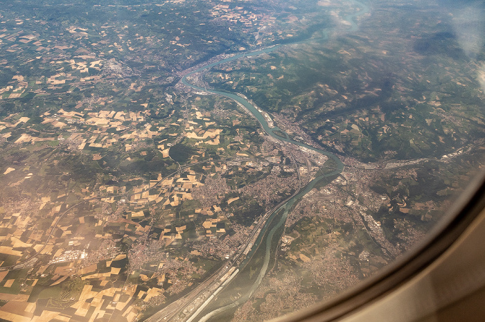 Auvergne-Rhône-Alpes Métropole de Lyon, Rhone 2019-05-16 Flug DLH1892 München Franz Josef Strauß (MUC/EDDM) - Bilbao (BIO/LEBB) Luftbild aerial photo