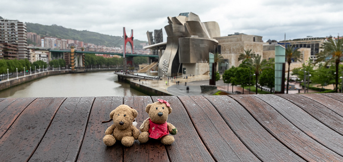 Bilbao Pasarela Pedro Arrupe: Teddy und Teddine Guggenheim-Museum Bilbao Puente de La Salve Ría de Bilbao Uríbarri