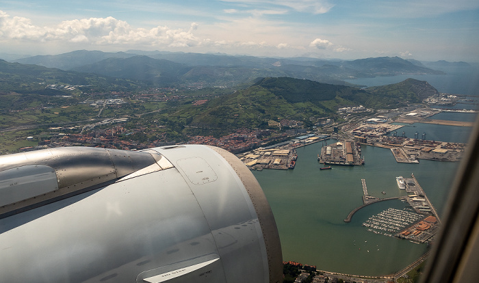 Baskenland Hafen Bilbao, Golf von Biskaya 2019-05-20 Flug DLH1893 Bilbao (BIO/LEBB) - München Franz Josef Strauß (MUC/EDDM) Luftbild aerial photo