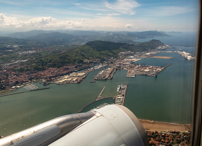 Baskenland Hafen Bilbao, Golf von Biskaya 2019-05-20 Flug DLH1893 Bilbao (BIO/LEBB) - München Franz Josef Strauß (MUC/EDDM) Luftbild aerial photo