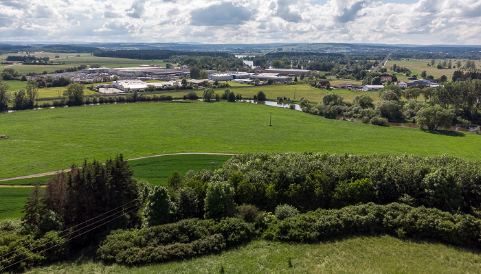 Pfohren Von vorne: Kopen, Donau, Baggerseen Luftbild aerial photo