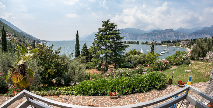 Blick aus dem Hotel Villa Orizzonte: Gardasee Malcesine