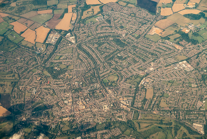 Hertfordshire St Albans 2019-08-10 Flug DLH2510 München Franz Josef Strauß (MUC/EDDM) - Birmingham (BHX/EGBB) Luftbild aerial photo