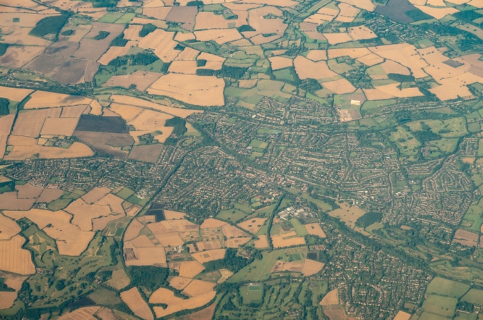 Hertfordshire Harpenden 2019-08-10 Flug DLH2510 München Franz Josef Strauß (MUC/EDDM) - Birmingham (BHX/EGBB) Luftbild aerial photo