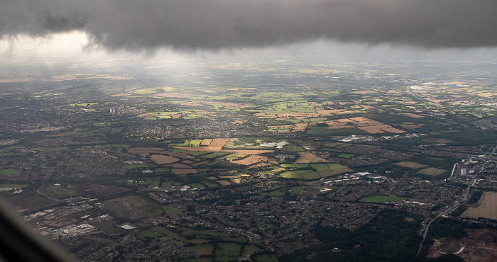 Birmingham 2019-08-10 Flug DLH2510 München Franz Josef Strauß (MUC/EDDM) - Birmingham (BHX/EGBB) Luftbild aerial photo