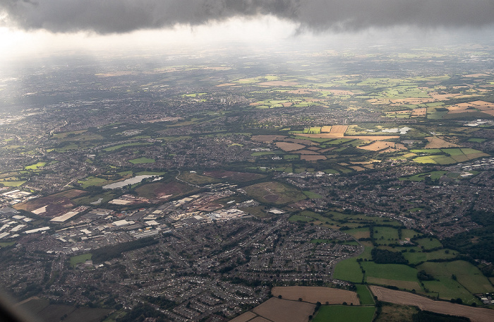 Birmingham 2019-08-10 Flug DLH2510 München Franz Josef Strauß (MUC/EDDM) - Birmingham (BHX/EGBB) Luftbild aerial photo