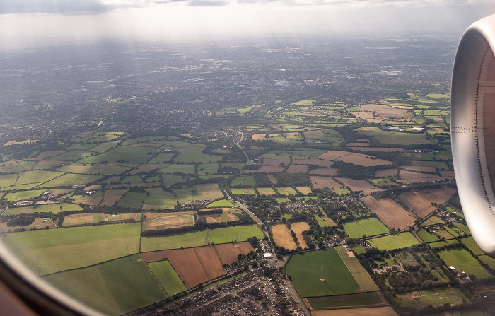 Birmingham 2019-08-10 Flug DLH2510 München Franz Josef Strauß (MUC/EDDM) - Birmingham (BHX/EGBB) Luftbild aerial photo