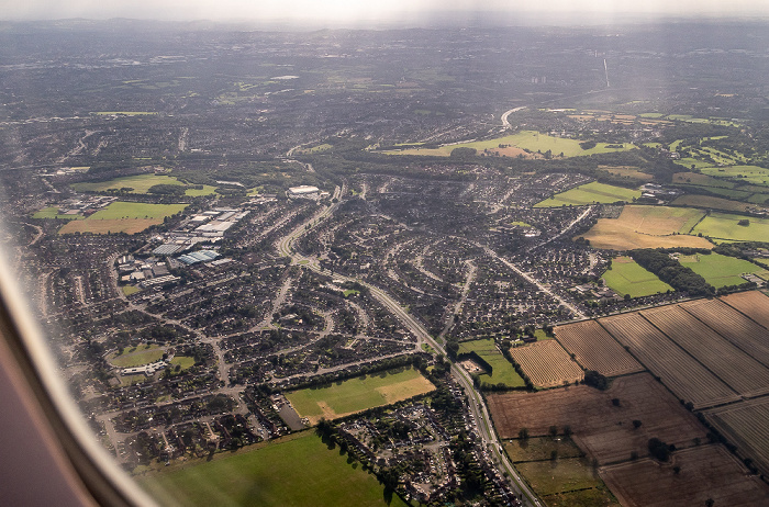 Birmingham 2019-08-10 Flug DLH2510 München Franz Josef Strauß (MUC/EDDM) - Birmingham (BHX/EGBB) Luftbild aerial photo