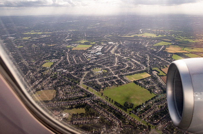 Birmingham 2019-08-10 Flug DLH2510 München Franz Josef Strauß (MUC/EDDM) - Birmingham (BHX/EGBB) Luftbild aerial photo