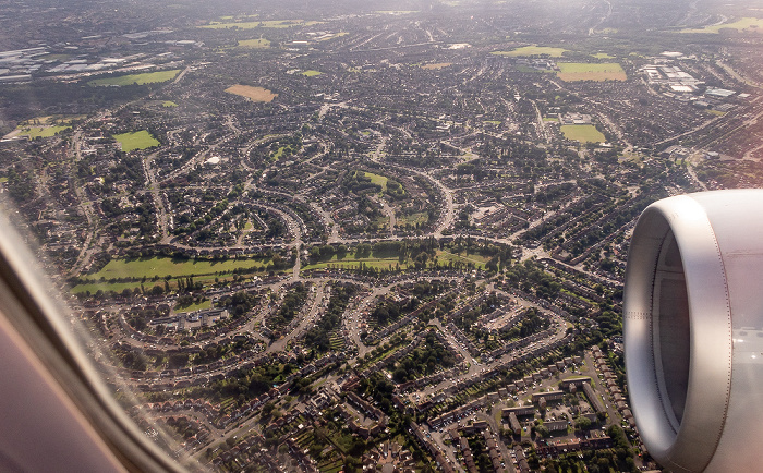 Birmingham 2019-08-10 Flug DLH2510 München Franz Josef Strauß (MUC/EDDM) - Birmingham (BHX/EGBB) Luftbild aerial photo