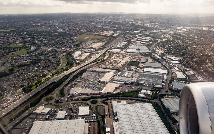 Birmingham 2019-08-10 Flug DLH2510 München Franz Josef Strauß (MUC/EDDM) - Birmingham (BHX/EGBB) Luftbild aerial photo