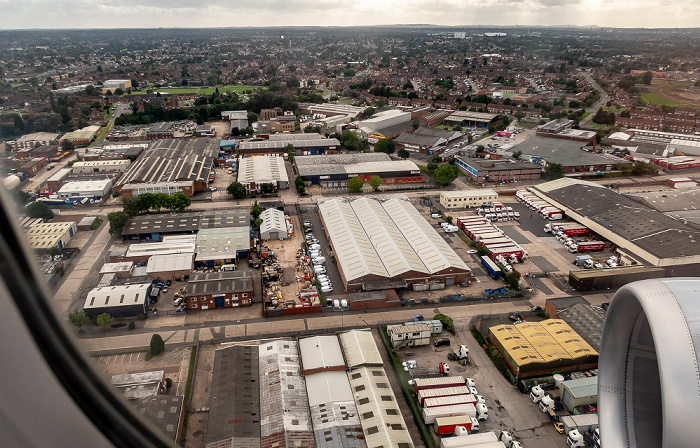 Birmingham 2019-08-10 Flug DLH2510 München Franz Josef Strauß (MUC/EDDM) - Birmingham (BHX/EGBB) Luftbild aerial photo