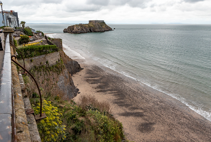 Tenby Paragon Beach, St Catherine's Island mit St Catherine's Fort