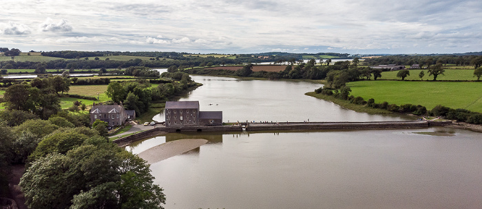 Carew River, Carew Tidal Mill Luftbild aerial photo