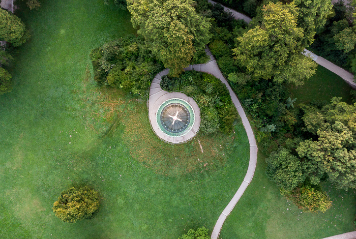 München Englischer Garten: Monopterus Luftbild aerial photo