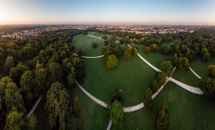 München Englischer Garten Luftbild aerial photo