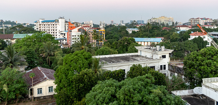 Yangon Blick aus dem Beauty Land Hotel
