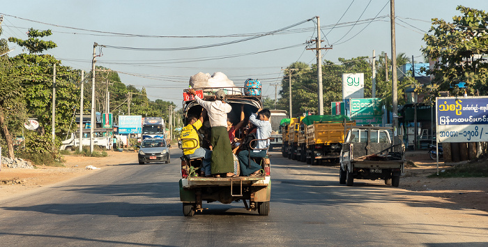 Fahrt Bago - Kin Pun Sakhan: Yangon-Mandalay Highway Bago-Region