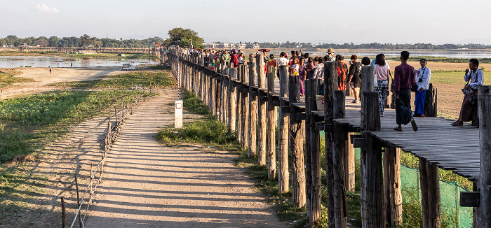 Amarapura U-Bein-Brücke Taungthaman Lake