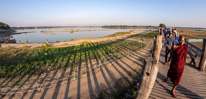 Amarapura U-Bein-Brücke Taungthaman Lake