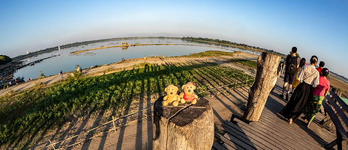 Amarapura U-Bein-Brücke: Teddy und Teddine Taungthaman Lake