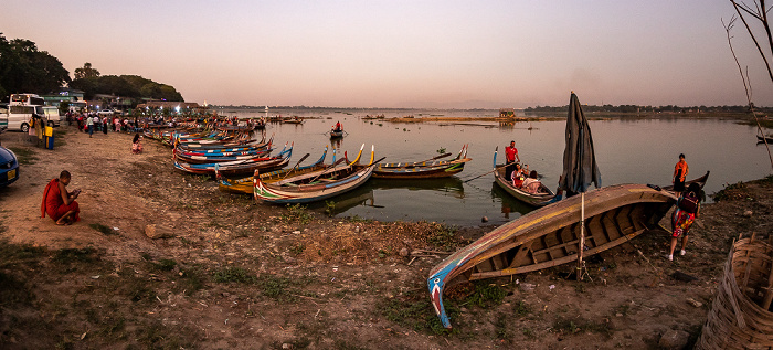 Amarapura Taungthaman Lake: Ruderboote