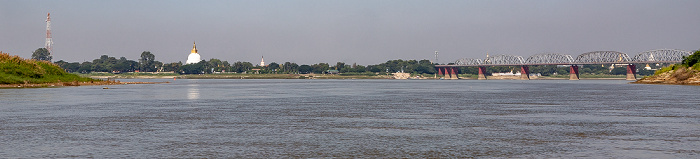 Inwa Mündung des Myitnge in den Irrawaddy Ava Bridge