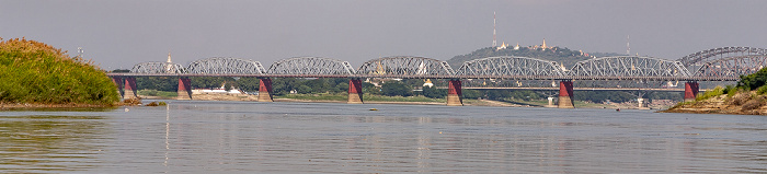 Inwa Mündung des Myitnge in den Irrawaddy Ava Bridge