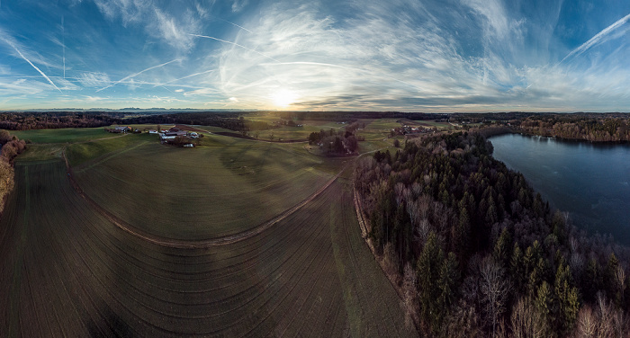 Moosach Steinsee Luftbild aerial photo