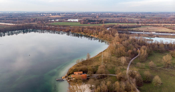 Unterföhring Feringasee Wasserwacht Luftbild aerial photo