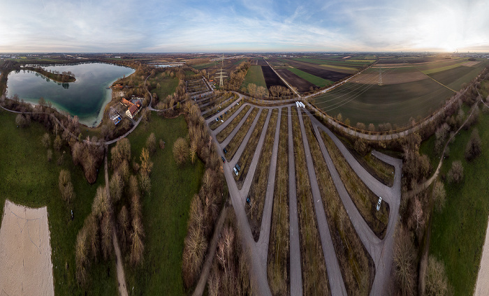 Unterföhring Feringasee Gasthof Feringasee Luftbild aerial photo