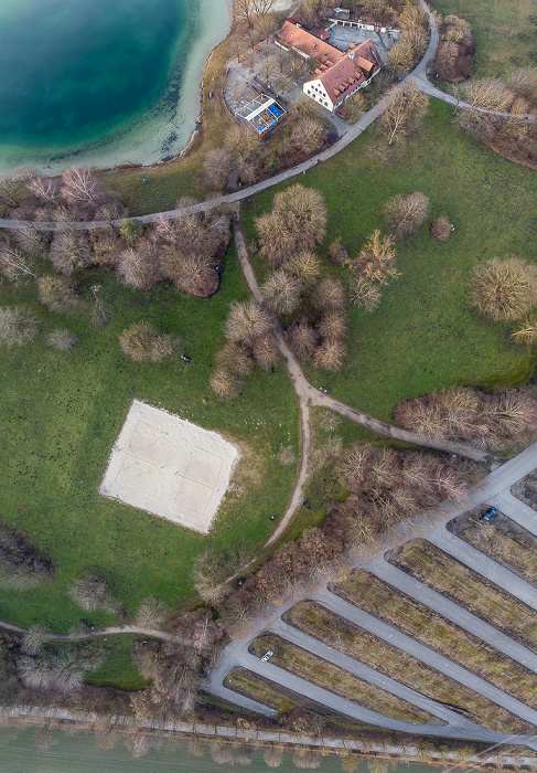 Unterföhring Feringasee Gasthof Feringasee Luftbild aerial photo