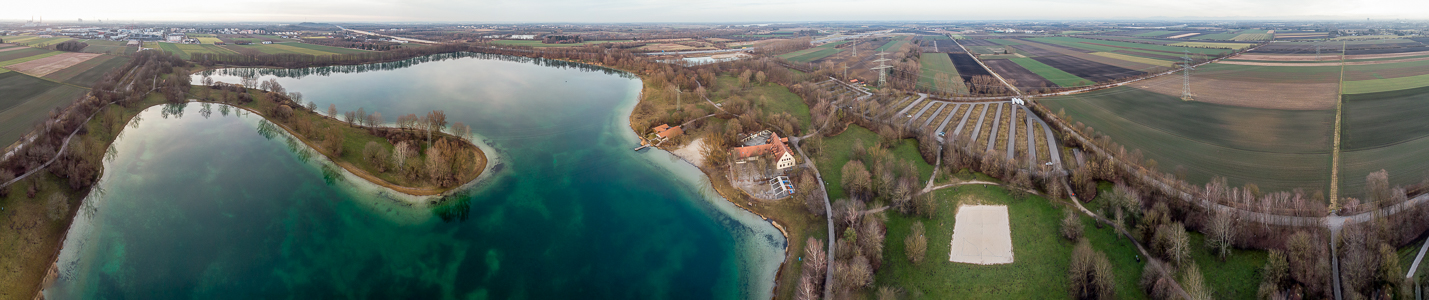 Unterföhring Feringasee Luftbild aerial photo