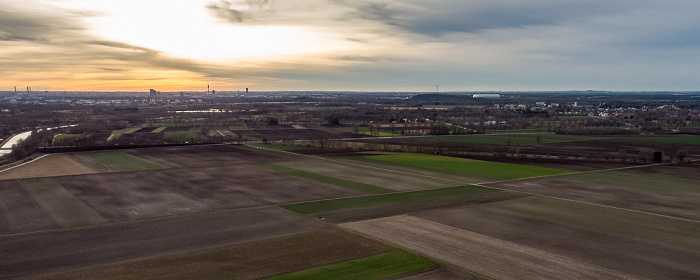 Ismaning Mittlere-Isar-Kanal Speicherseekraftwerk Ismaning Luftbild aerial photo