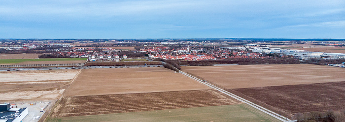 Aschheim Autobahnring A 99, Kirchheim bei München Luftbild aerial photo
