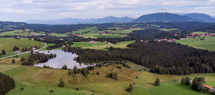 Wildsteig Bichlbauernfilz mit Schwaigsee Luftbild aerial photo
