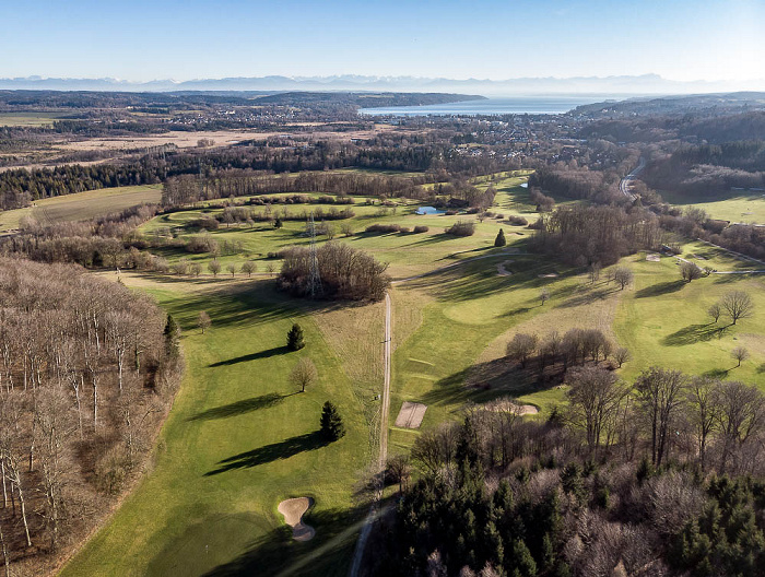 Golfplatz Gut Rieden, Starnberg, Starnberger See Luftbild aerial photo