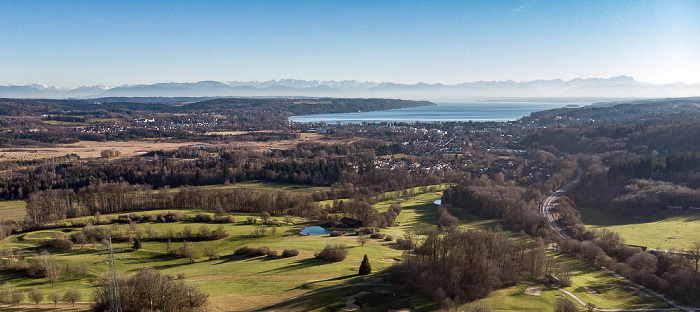 Golfplatz Gut Rieden, Starnberg, Starnberger See Luftbild aerial photo