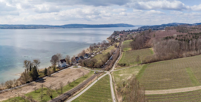 Bodenseegürtelbahn (Bahnstrecke Stahringen - Friedrichshafen), Überlinger See (Bodensee), Nußdorf (Überlingen) Uhldingen-Mühlhofen