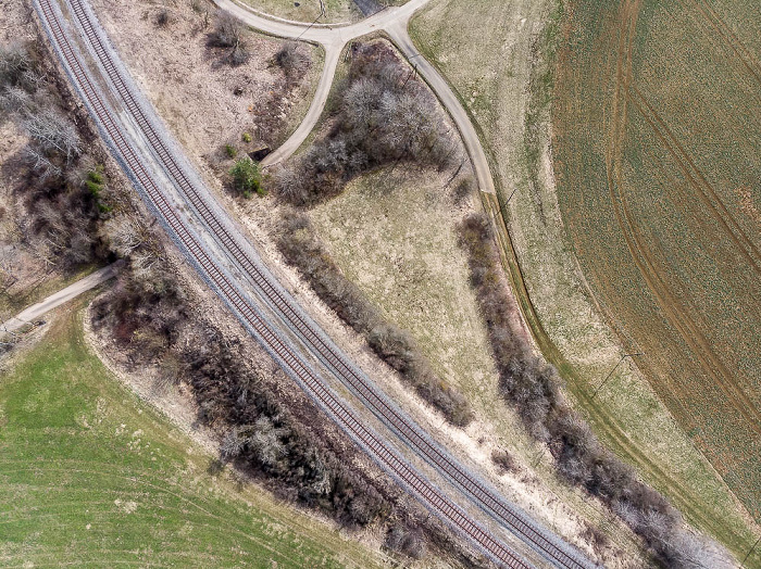 Epfenhofen Wutachtalbahn (Sauschwänzlebahn) Luftbild aerial photo