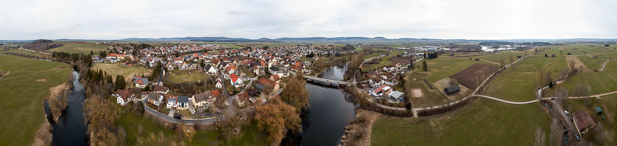 Pfohren Donau Donaubrücke Luftbild aerial photo