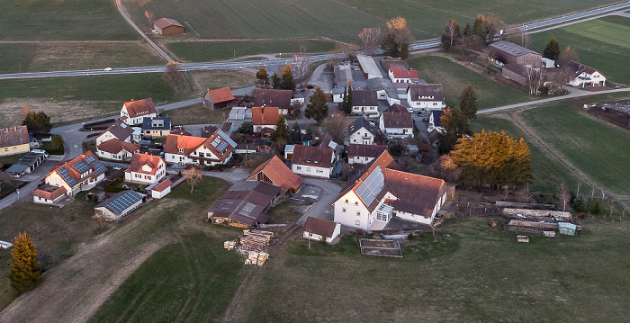 Pfohren Neudinger Weg, Leimgrabenweg, Geisinger Straße, Bundesstraße Luftbild aerial photo