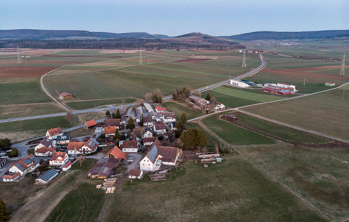 Pfohren Neudinger Weg, Leimgrabenweg, Geisinger Straße, Bundesstraße Luftbild aerial photo