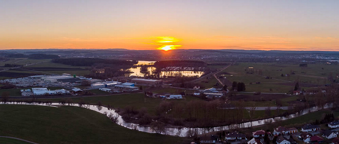 Pfohren Donau, Riedsee, Donauried Luftbild aerial photo