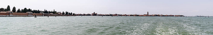 Lagune von Venedig: San Michele (links), Cannaregio